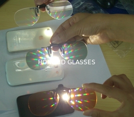 Feuerwerks-Gläser des Regenbogen-Effekt-3D 0.06mm PVC oder HAUSTIER Linsen