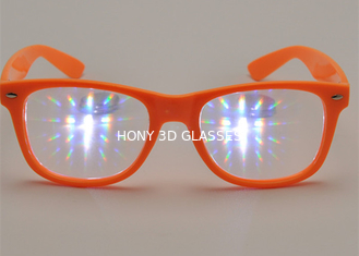 Kundengebundene Plastik-Gläser der Feuerwerks-3d mit klarer Linse der Beugungs-starke 13500