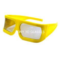 Große Gläser der Größen-3D färben Feld für IMAX-Kino gelb, das Film 3D 4D 5D aufpasst