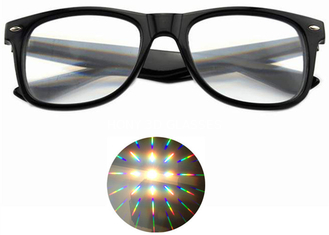 Entscheidende Beugungs-Gläser - Art-Party-Gläser des Prisma-3D des Effekt-EDM des Regenbogen-3D