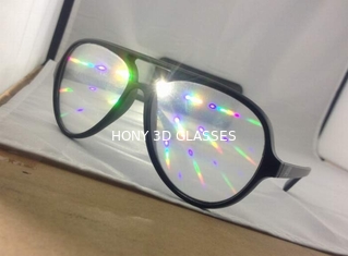 Populäre Art-Plastikbeugungs-Gläser, Regenbogen-Laser-Gläser