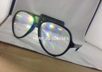 Populäre Art-Plastikbeugungs-Gläser, Regenbogen-Laser-Gläser