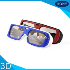 Wiederverwendbare lineare polarisierte Gläser 3D IMAX weiß/blauer Rahmen für Erwachsenen