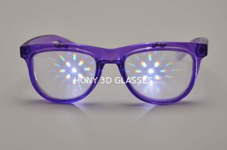 Purpurrote Feuerwerks-Gläser des Rahmen-3D, Plastikbeugungs-Gläser