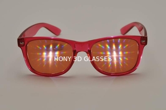Orange Gläser der Feuerwerks-3D mit bernsteinfarbigem Beugungsgitter-Film