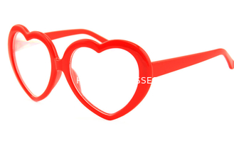 Kundengebundene Plastikbeugungs-Gläser mit Herz-Form-Rot-Rahmen