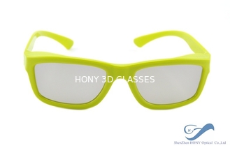 Gelber Plastikrahmen-polarisierten Kreispolarisations-Linsen Reald 3D Gläser