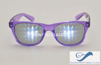 Beugungs-Gläser des Partei-Plastikrahmen-3D, dauerhafte Regenbogen-Prisma-Gläser