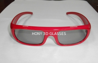 Roter Rahmen-Plastikrundschreiben polarisierte Gläser 3D für Kino