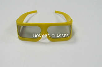 Gelber Plastikrahmen-lineare polarisierte Gläser 3D für Technologie-Museum