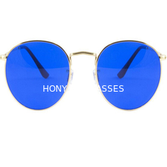 kreisförmige virtuelle blaue Farbtherapie-Gläser für Tätigkeit im Freien