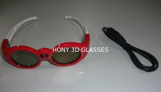 Ultra klare Gläser DLP-Verbindungs-3D für Kinder mit rotem Plastikrahmen