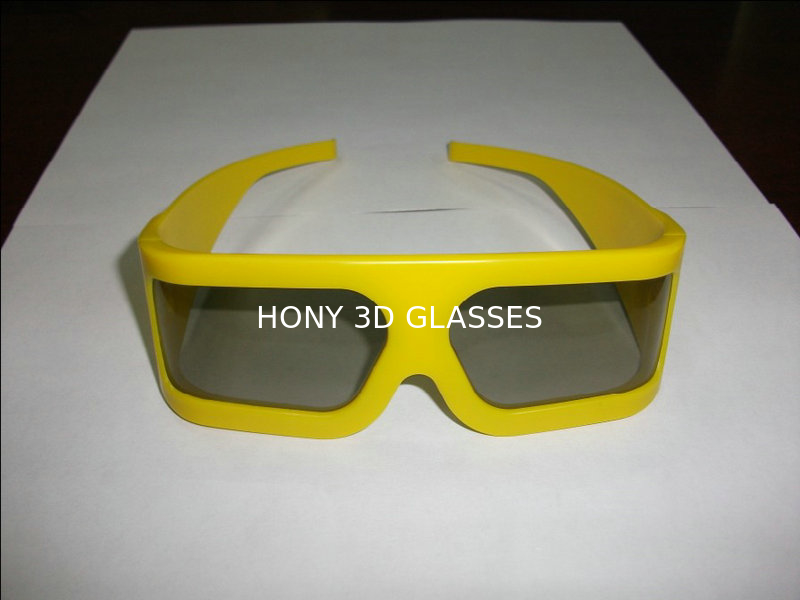 Gelber Plastikrahmen-lineare polarisierte Gläser 3D für Technologie-Museum